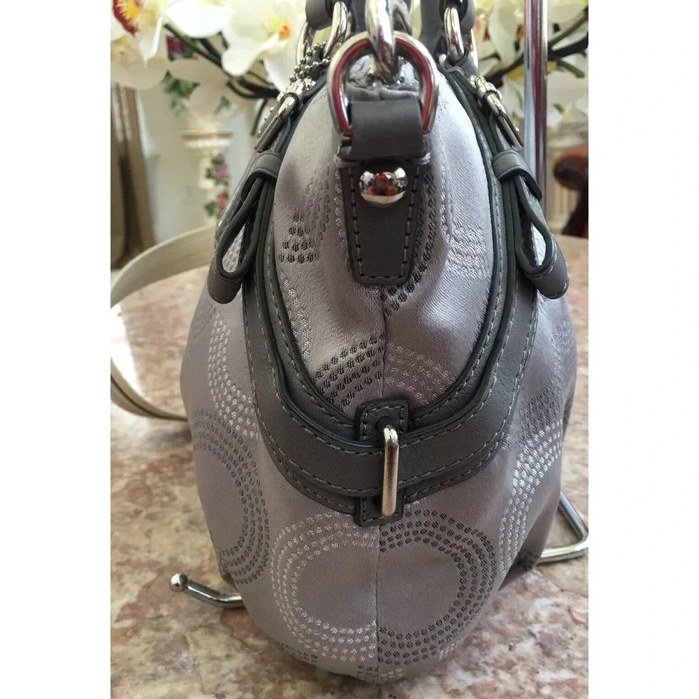 Coach 15935 Madison Grey Sophia OP Dotted Art Convertible Satchel EUC MSRP $298.